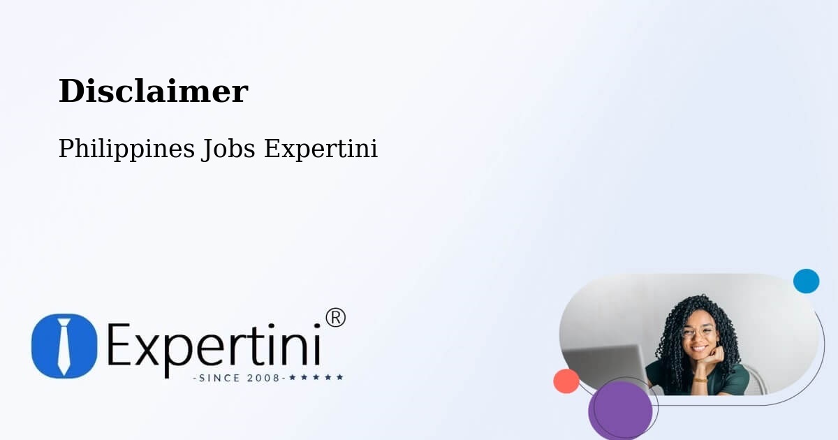 Disclaimer – Bataquil - Philippines Jobs Expertini